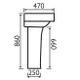 HOR001 Horizon 600mm Basin & Pedestal