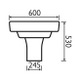 HOR002 Horizon 600mm Basin & Semi Pedestal
