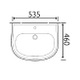 PET001 Petite 535mm Basin & Pedestal