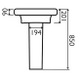 PLT004 Platform 600mm Square Basin & Pedestal