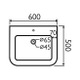 PLT004 Platform 600mm Square Basin & Pedestal