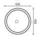PLT002 Platform 430mm Counter Top Vanity Basin