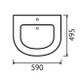 PLT003 Platform 590mm Round Basin & Pedestal