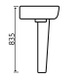 SHU001 Shuttle 585mm Basin & Pedestal