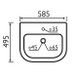 SHU001 Shuttle 585mm Basin & Pedestal