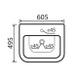 SHU002 Shuttle 605mm Semi Recessed Basin