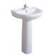 Tunnel 590mm Basin & Pedestal 1 Or 2 Tapholes