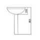 Tunnel 590mm Basin & Pedestal 1 Or 2 Tapholes
