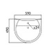 Tunnel 590mm Basin & Pedestal 1 Or 2 Tapholes