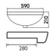 Tunnel 590mm Semi Recessed Basin 1 Or 2 Tapholes