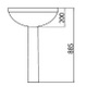 TUN001 Tunnel 500mm Small Basin & Pedestal