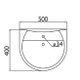 TUN001 Tunnel 500mm Small Basin & Pedestal