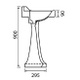 Vitoria 605mm Basin & Pedestal 1 Or 2 Tapholes