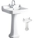 Vitoria 550mm Medium Basin & Pedestal 1 Or 2 Tapholes