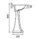 Vitoria 550mm Medium Basin & Pedestal 1 Or 2 Tapholes