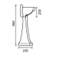 VIT001 Vitoria 515mm Cloakroom Basin & Pedestal 2 Tapholes