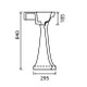 Vitoria 640mm Corner Basin & Pedestal