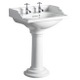 Avebury 630mm Square Basin & Pedestal 1 Or 2 Tapholes