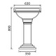 Avebury 630mm Square Basin & Pedestal 1 Or 2 Tapholes