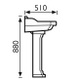 New York 610mm Basin & Pedestal 1 Or 2 Tapholes