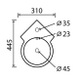 TCB005 Emporia 310mm Corner Basin