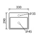 Salina 330mm Cloakroom Basin