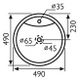 Round 490mm Counter Top Basin