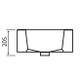 TCB024 Quadro 500mm Basin Inc. Towel Rail