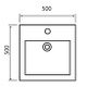 TCB024 Quadro 500mm Basin Inc. Towel Rail