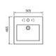 TCB027 Quadro 505mm Semi Recessed Basin