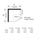 AMO002 Amour 900mm Frameless Pivot Door Quadrant Shower Enclosure (8mm Glass)
