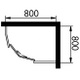 STS001 Style 800mm Twin Sliding Door Quadrant Shower Enclosure