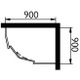 STS004 Style 900x900mm Twin Sliding Door Quadrant Shower Enclosure