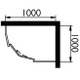 STS006 Style 1000mm Twin Sliding Door Quadrant Shower Enclosure