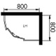 STS009 Style 800mm Single Sliding Door Quadrant Shower Enclosure