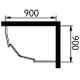 STS011 Style 900mm Single Sliding Door Quadrant Shower Enclosure
