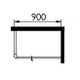 STS015 Style 900mm Pivot Shower Door (8mm Glass)