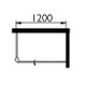 STS017 Style 1200mm Pivot Shower Door With Infill (8mm Glass)