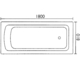 SUP002 Supadeep 1800x810 Cast Iron Bath