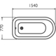 Ellerman Bath 1540x770 Inc. Cast Iron Feet