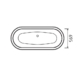 Agenoria Bath 1700x680 Inc. Cast Iron Feet