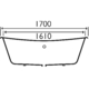 Agenoria Bath 1700x680 Inc. Cast Iron Feet