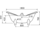 Duchess Bath 1800x770 Inc. Cast Iron Feet