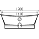 Epoque 1700x680 Cast Iron Bath