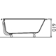 Gladstone Bath 1700x770 Inc. Cast Iron Feet
