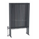 HLA80 Hudson Reed 900x570mm Fin Anthracite Floor Mounted Radiator