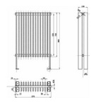 HLA80 Hudson Reed 900x570mm Fin Anthracite Floor Mounted Radiator