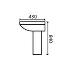 NAS003 Nashville 600mm Round Basin & Pedestal