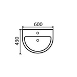 NAS003 Nashville 600mm Round Basin & Pedestal