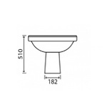 Nashville 560mm Square Basin & Semi Pedestal 1th or 2th